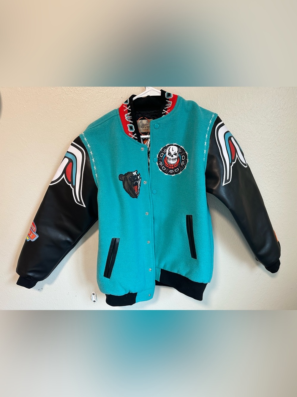 Brand X Memphis Grizzlies Raise Hell Youth Varsity Jacket XL